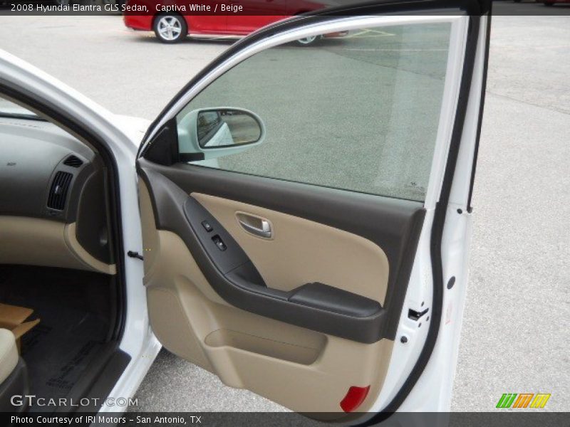 Captiva White / Beige 2008 Hyundai Elantra GLS Sedan