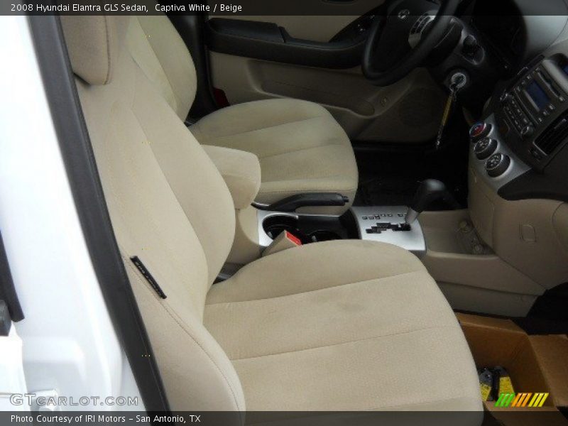 Captiva White / Beige 2008 Hyundai Elantra GLS Sedan