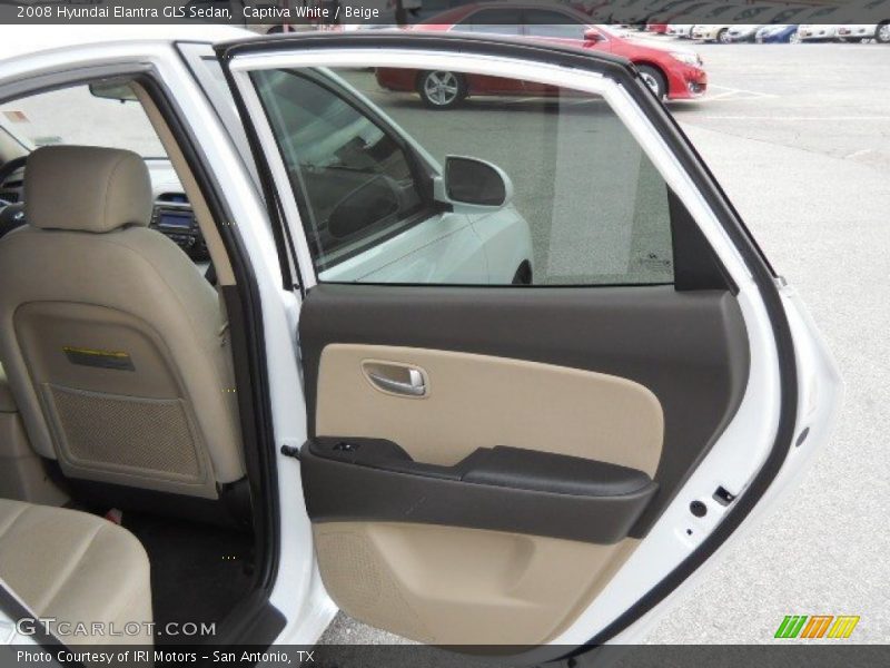 Captiva White / Beige 2008 Hyundai Elantra GLS Sedan