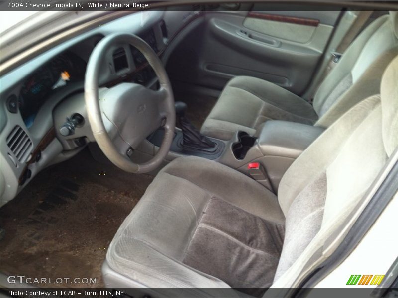 White / Neutral Beige 2004 Chevrolet Impala LS
