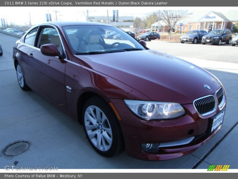 Vermillion Red Metallic / Oyster/Black Dakota Leather 2011 BMW 3 Series 328i xDrive Coupe
