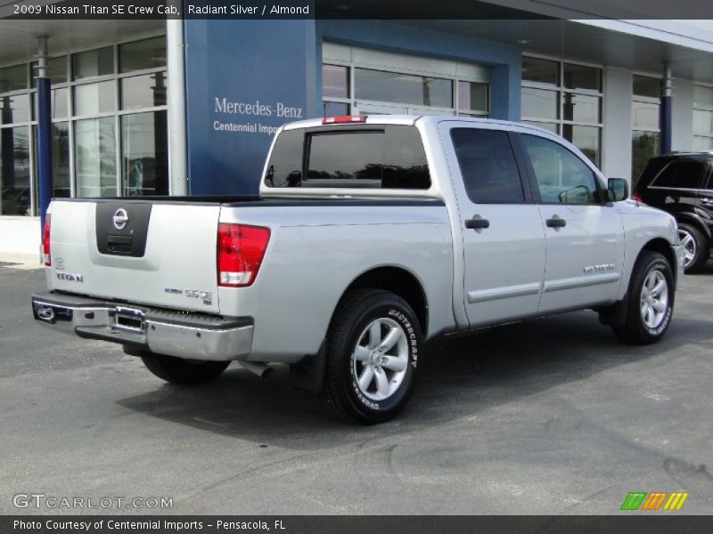 Radiant Silver / Almond 2009 Nissan Titan SE Crew Cab