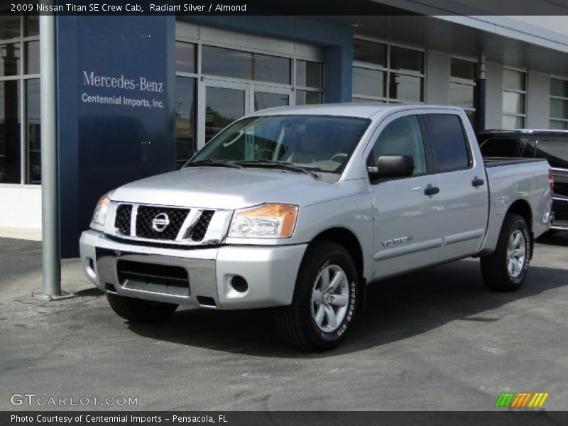 Radiant Silver / Almond 2009 Nissan Titan SE Crew Cab