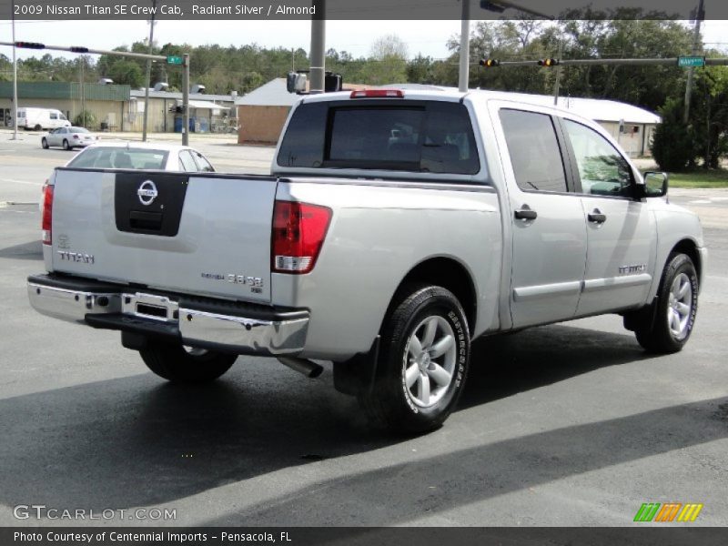 Radiant Silver / Almond 2009 Nissan Titan SE Crew Cab