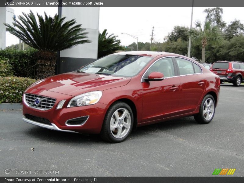 Flamenco Red Metallic / Soft Beige 2012 Volvo S60 T5