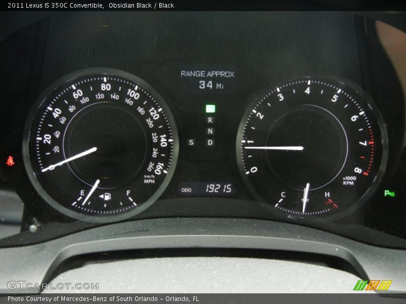  2011 IS 350C Convertible 350C Convertible Gauges