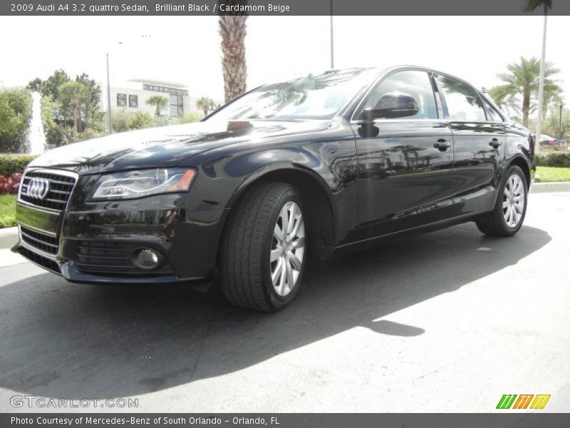 Brilliant Black / Cardamom Beige 2009 Audi A4 3.2 quattro Sedan