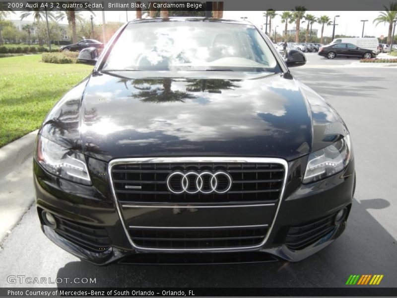 Brilliant Black / Cardamom Beige 2009 Audi A4 3.2 quattro Sedan