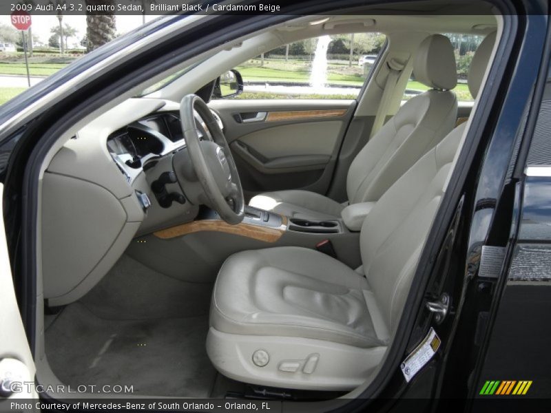 Brilliant Black / Cardamom Beige 2009 Audi A4 3.2 quattro Sedan
