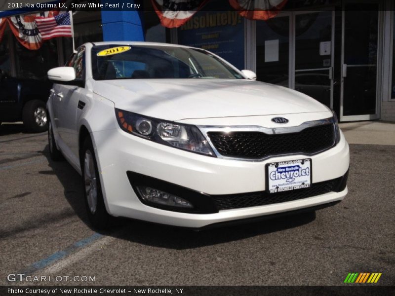 Snow White Pearl / Gray 2012 Kia Optima LX