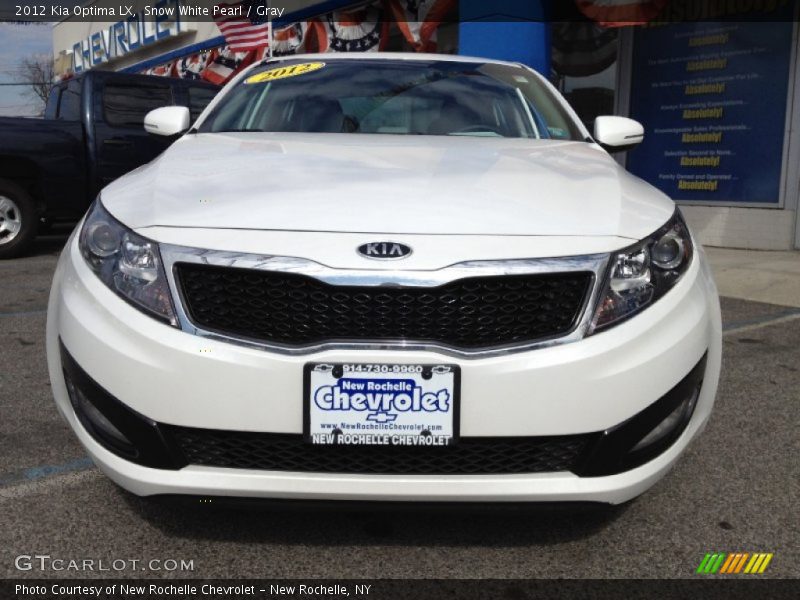 Snow White Pearl / Gray 2012 Kia Optima LX