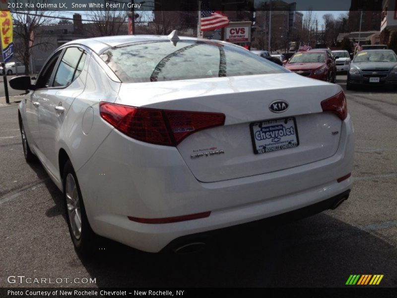 Snow White Pearl / Gray 2012 Kia Optima LX