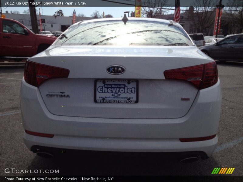 Snow White Pearl / Gray 2012 Kia Optima LX
