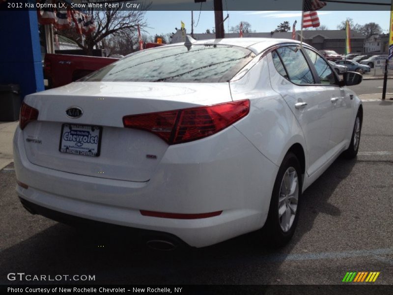Snow White Pearl / Gray 2012 Kia Optima LX