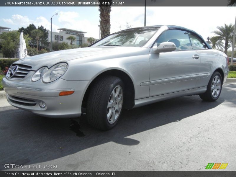 Brilliant Silver Metallic / Ash 2004 Mercedes-Benz CLK 320 Cabriolet
