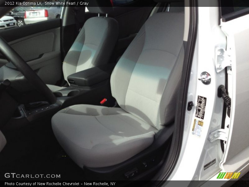 Snow White Pearl / Gray 2012 Kia Optima LX