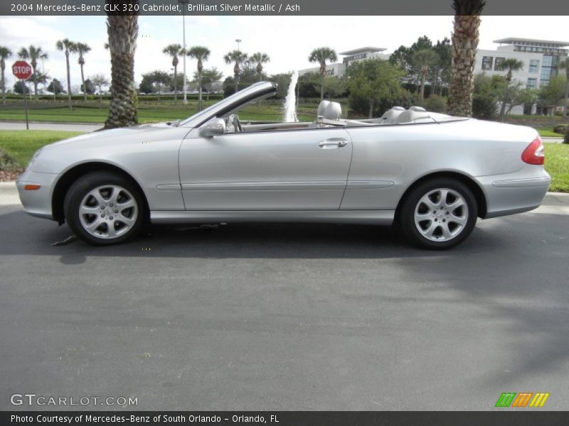 Brilliant Silver Metallic / Ash 2004 Mercedes-Benz CLK 320 Cabriolet