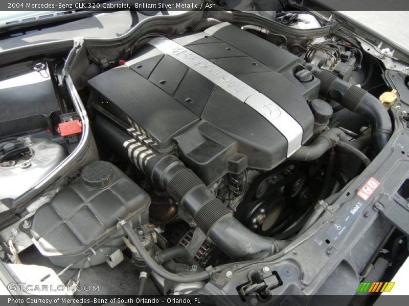 Brilliant Silver Metallic / Ash 2004 Mercedes-Benz CLK 320 Cabriolet