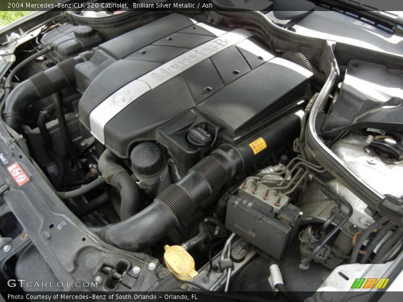 Brilliant Silver Metallic / Ash 2004 Mercedes-Benz CLK 320 Cabriolet