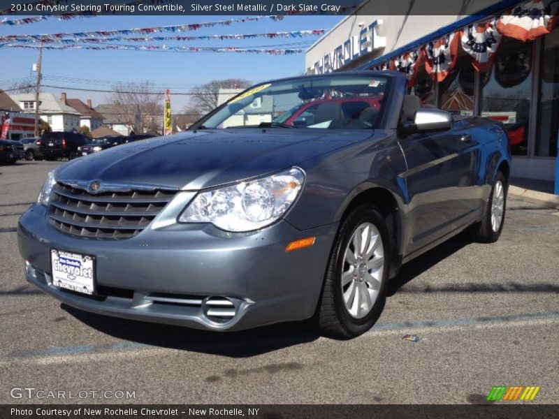 Silver Steel Metallic / Dark Slate Gray 2010 Chrysler Sebring Touring Convertible