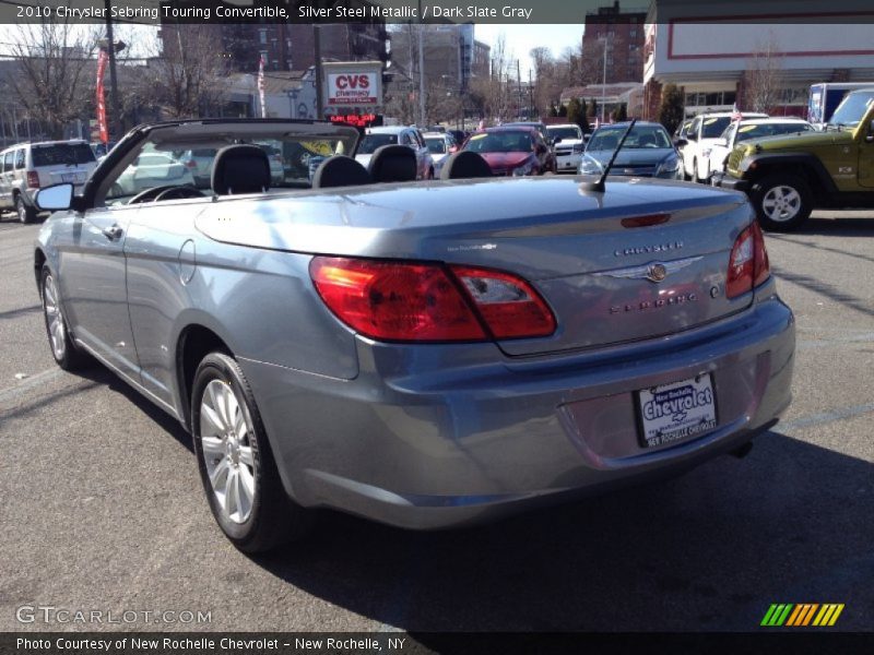 Silver Steel Metallic / Dark Slate Gray 2010 Chrysler Sebring Touring Convertible