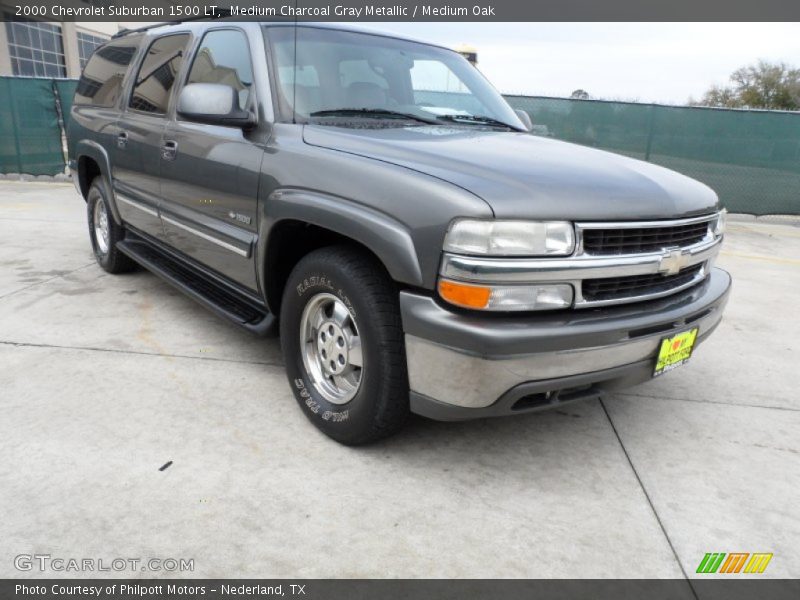 Medium Charcoal Gray Metallic / Medium Oak 2000 Chevrolet Suburban 1500 LT