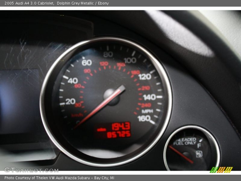 Dolphin Grey Metallic / Ebony 2005 Audi A4 3.0 Cabriolet