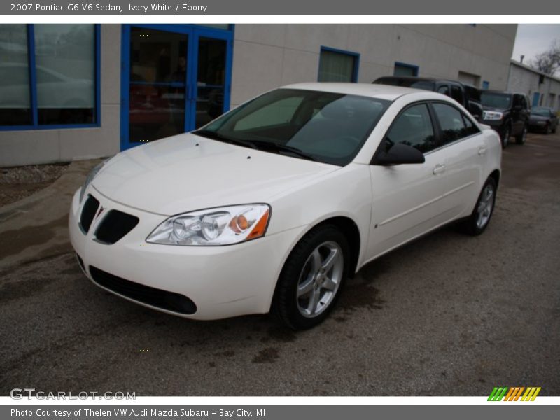 Ivory White / Ebony 2007 Pontiac G6 V6 Sedan
