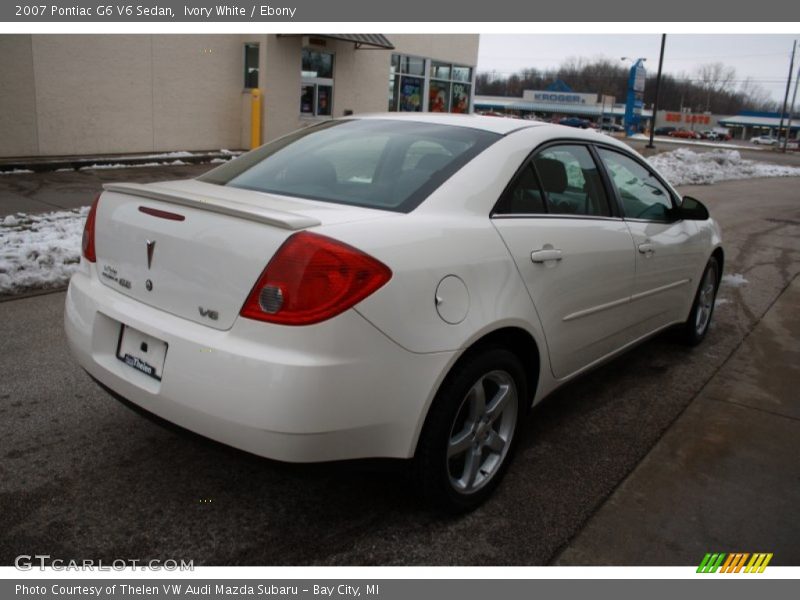 Ivory White / Ebony 2007 Pontiac G6 V6 Sedan