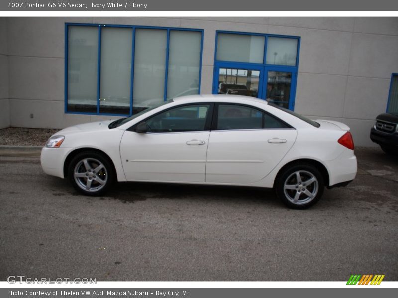 Ivory White / Ebony 2007 Pontiac G6 V6 Sedan