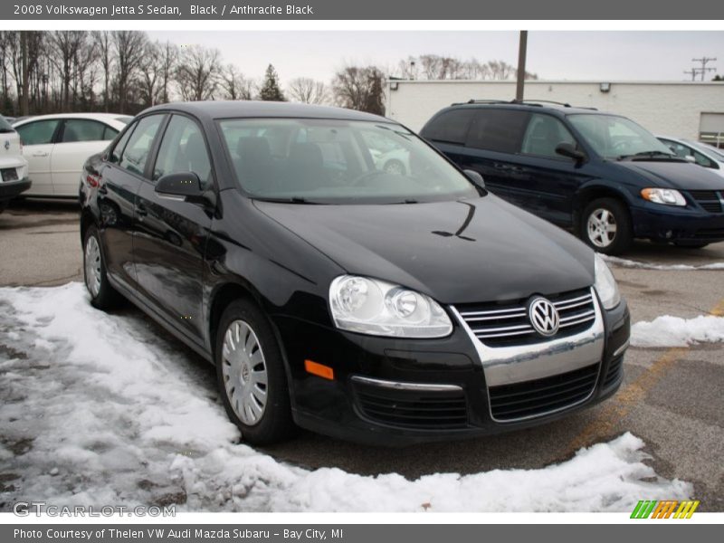 Black / Anthracite Black 2008 Volkswagen Jetta S Sedan