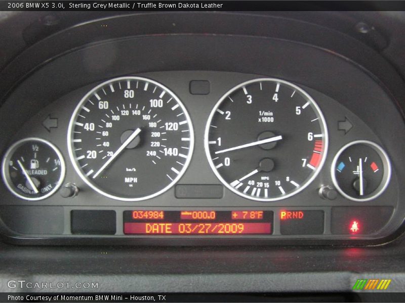 Sterling Grey Metallic / Truffle Brown Dakota Leather 2006 BMW X5 3.0i