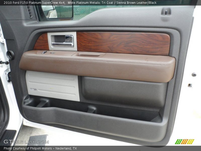 White Platinum Metallic Tri Coat / Sienna Brown Leather/Black 2010 Ford F150 Platinum SuperCrew 4x4