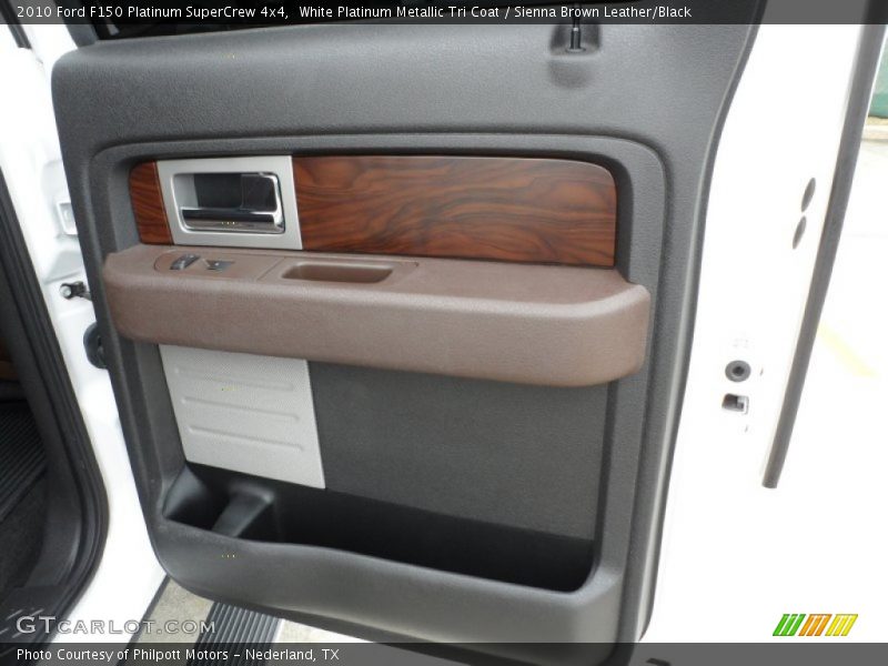 White Platinum Metallic Tri Coat / Sienna Brown Leather/Black 2010 Ford F150 Platinum SuperCrew 4x4