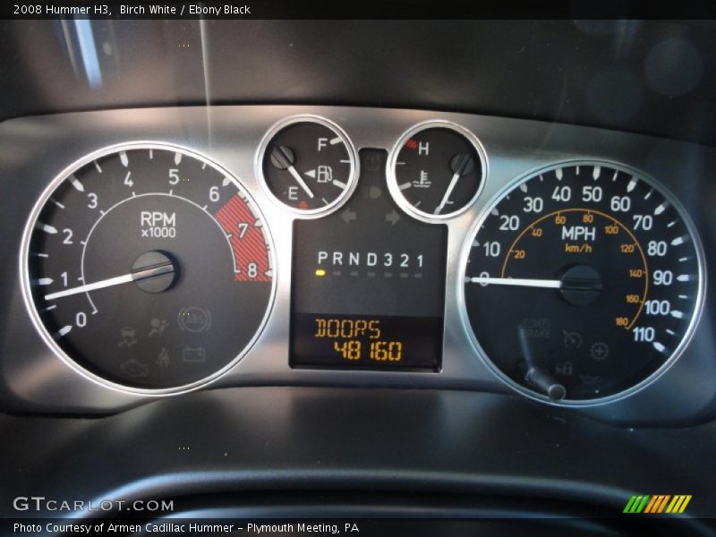 Birch White / Ebony Black 2008 Hummer H3