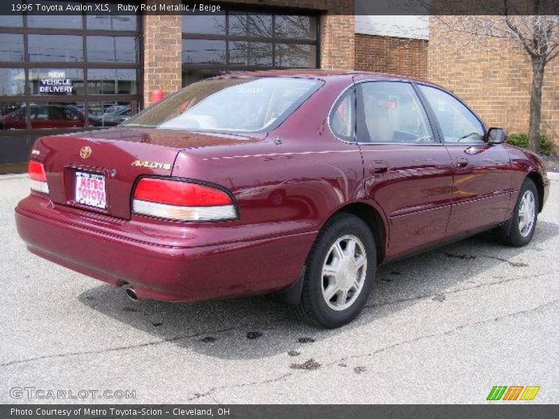 Ruby Red Metallic / Beige 1996 Toyota Avalon XLS
