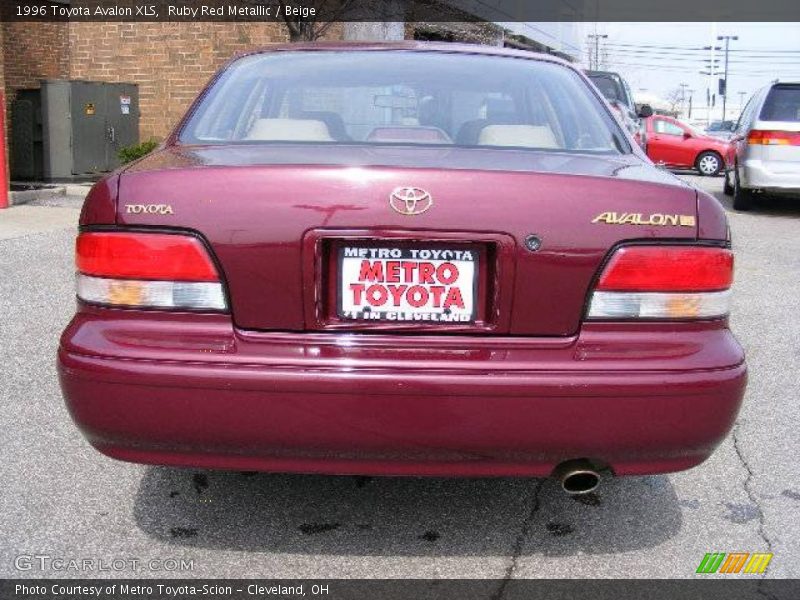Ruby Red Metallic / Beige 1996 Toyota Avalon XLS