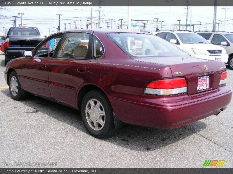 Ruby Red Metallic / Beige 1996 Toyota Avalon XLS