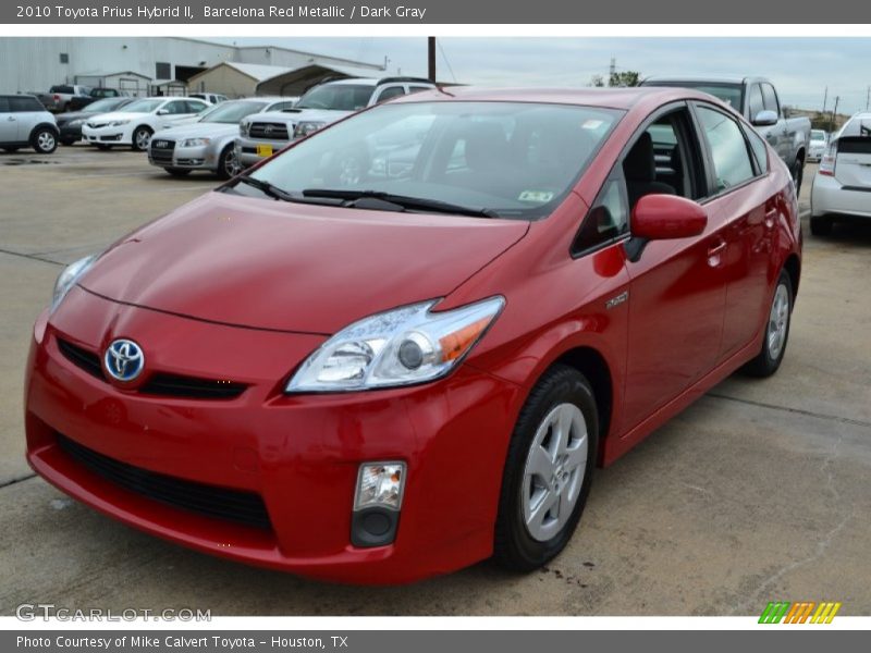 Barcelona Red Metallic / Dark Gray 2010 Toyota Prius Hybrid II