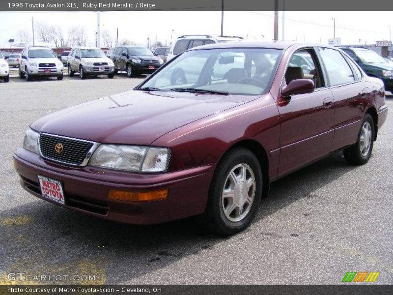 Ruby Red Metallic / Beige 1996 Toyota Avalon XLS