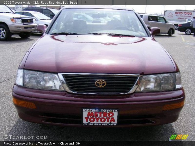 Ruby Red Metallic / Beige 1996 Toyota Avalon XLS