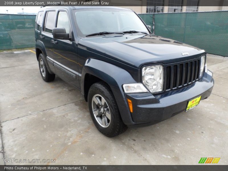 Modern Blue Pearl / Pastel Slate Gray 2008 Jeep Liberty Sport