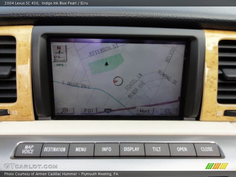 Navigation of 2004 SC 430