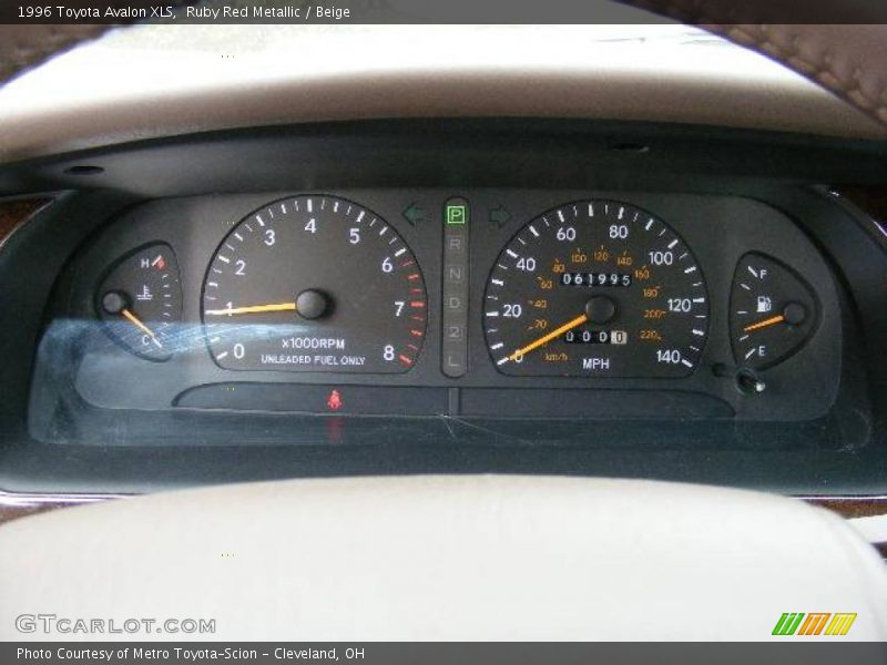 Ruby Red Metallic / Beige 1996 Toyota Avalon XLS