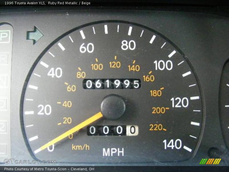 Ruby Red Metallic / Beige 1996 Toyota Avalon XLS