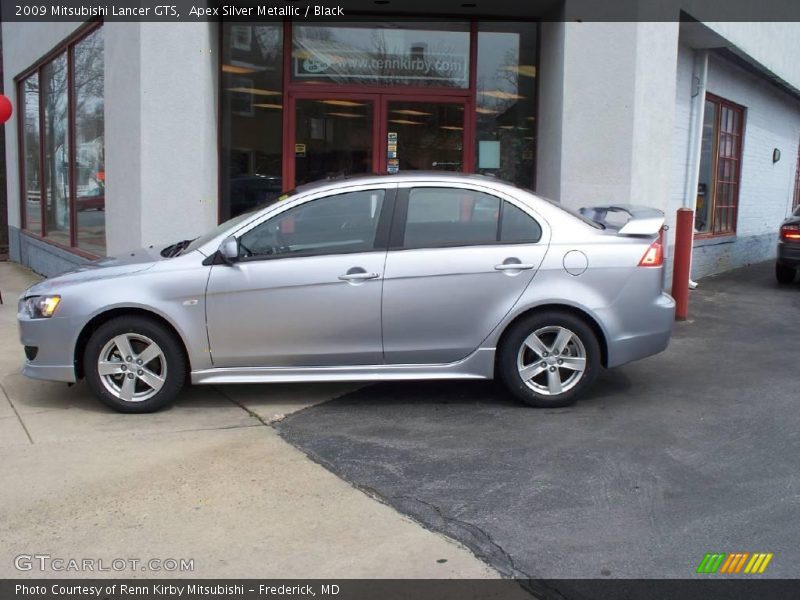 Apex Silver Metallic / Black 2009 Mitsubishi Lancer GTS