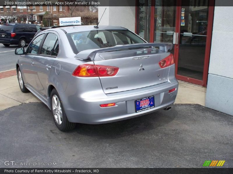 Apex Silver Metallic / Black 2009 Mitsubishi Lancer GTS