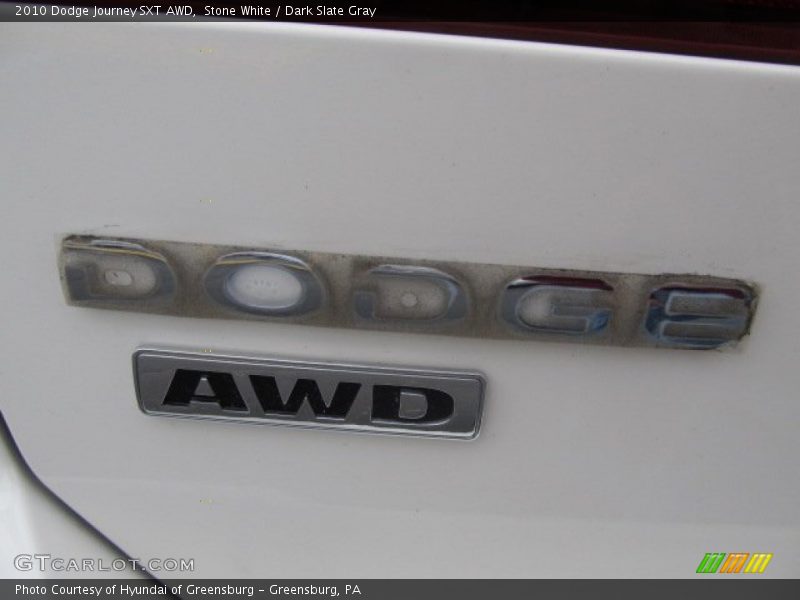 Stone White / Dark Slate Gray 2010 Dodge Journey SXT AWD