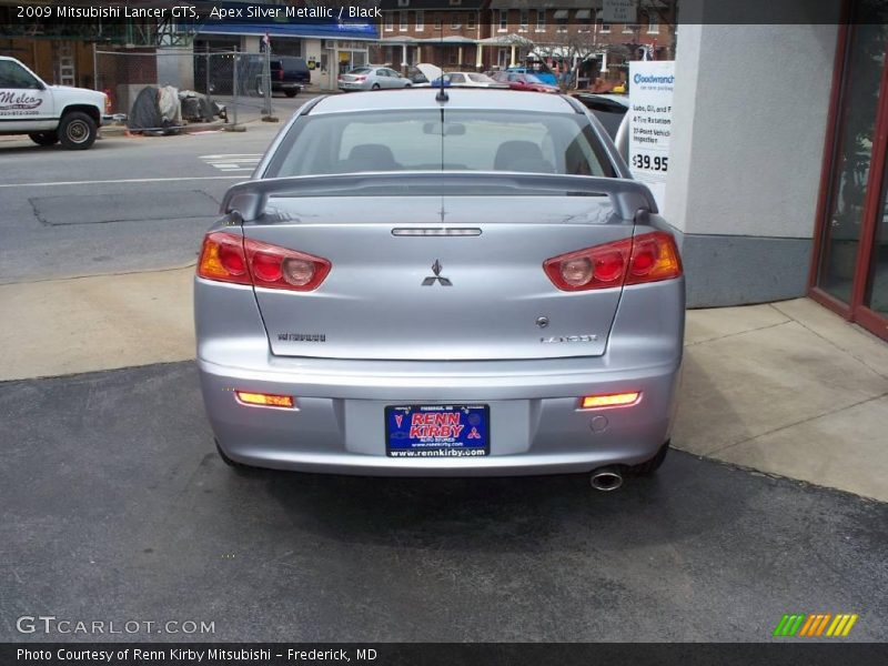 Apex Silver Metallic / Black 2009 Mitsubishi Lancer GTS