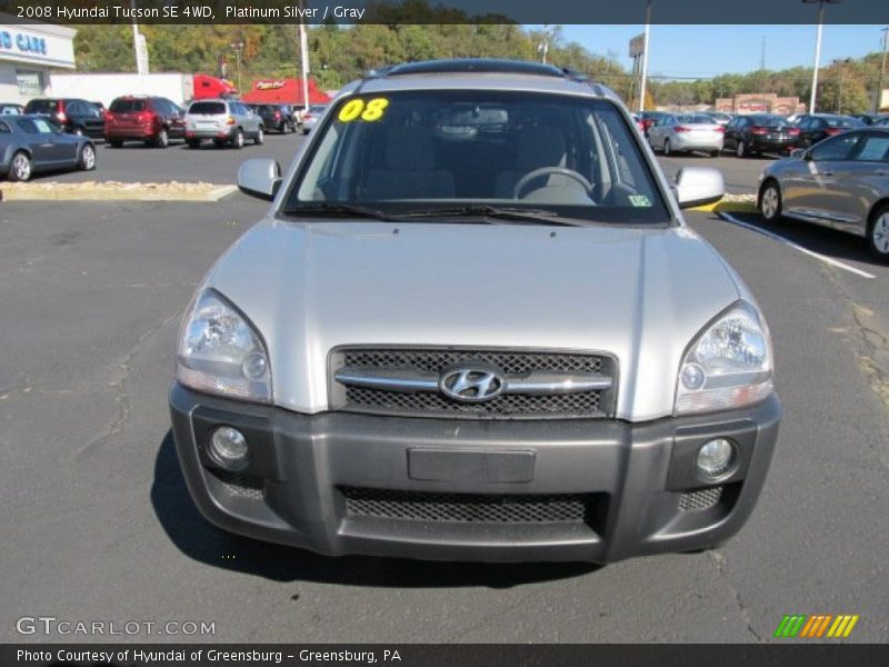 Platinum Silver / Gray 2008 Hyundai Tucson SE 4WD